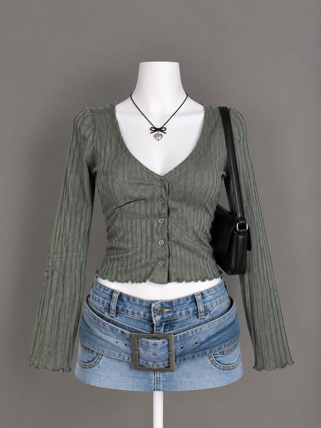 Olive Green Cardigan