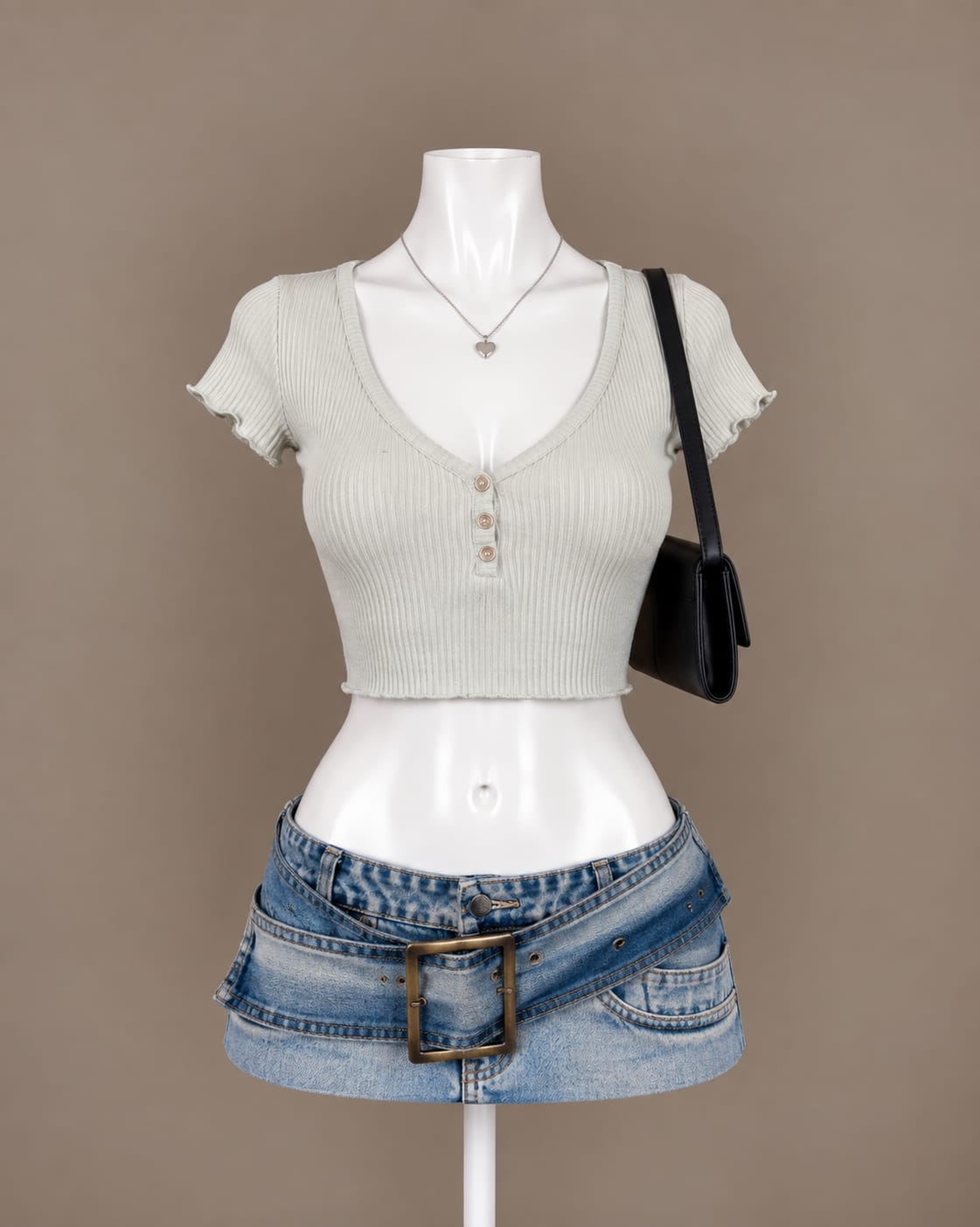 Cream Crop Top