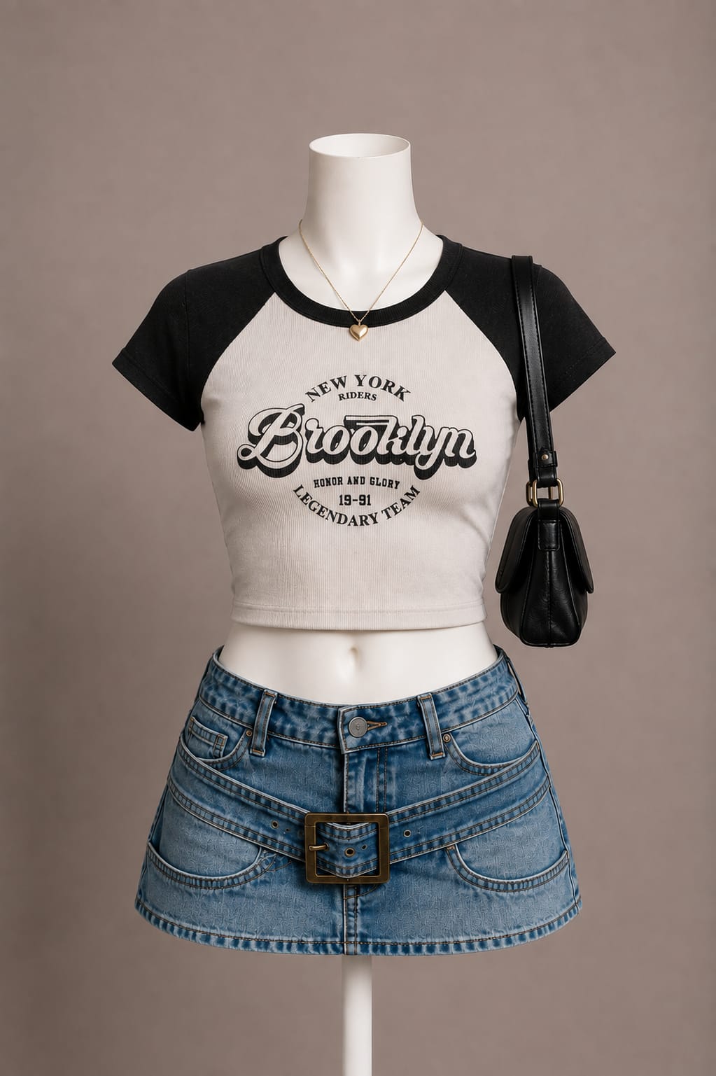 Black and White Crop Top