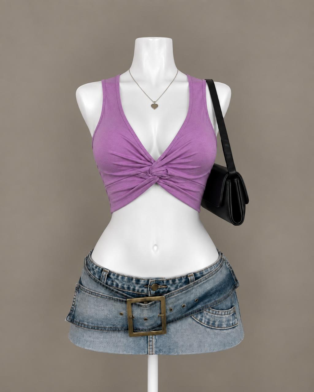 Purple Crop Top