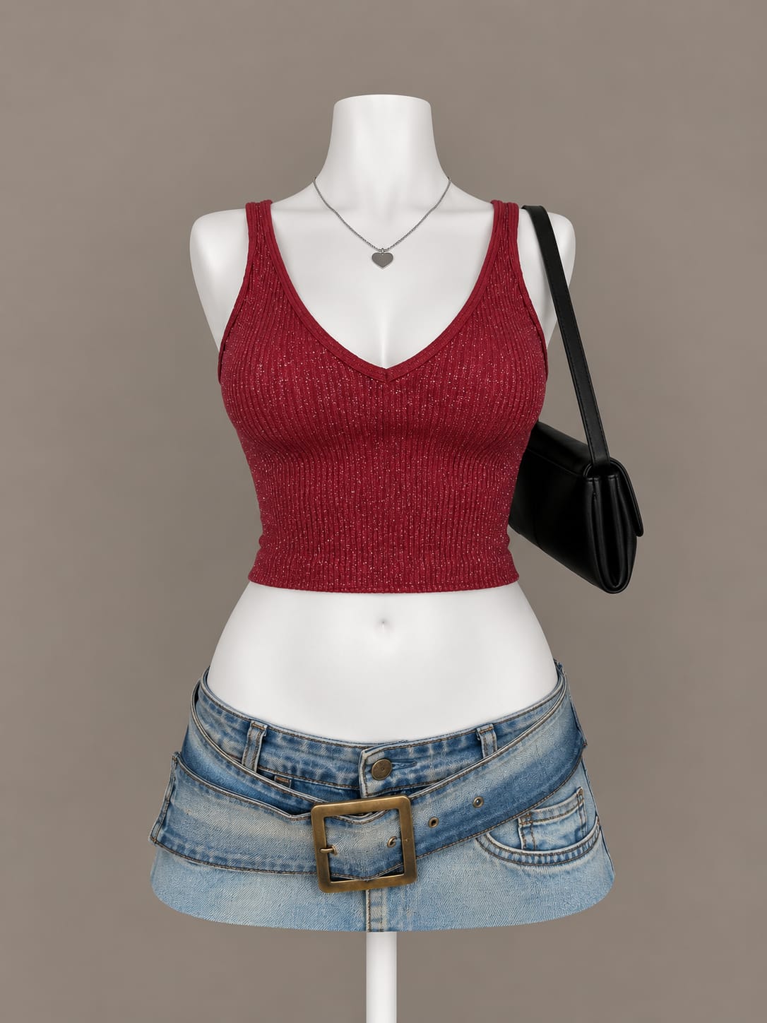 Burgundy Crop Top