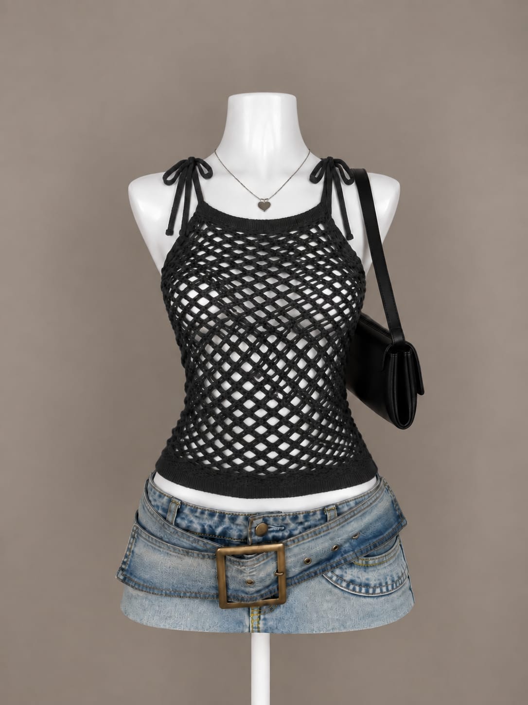 Black Mesh Top
