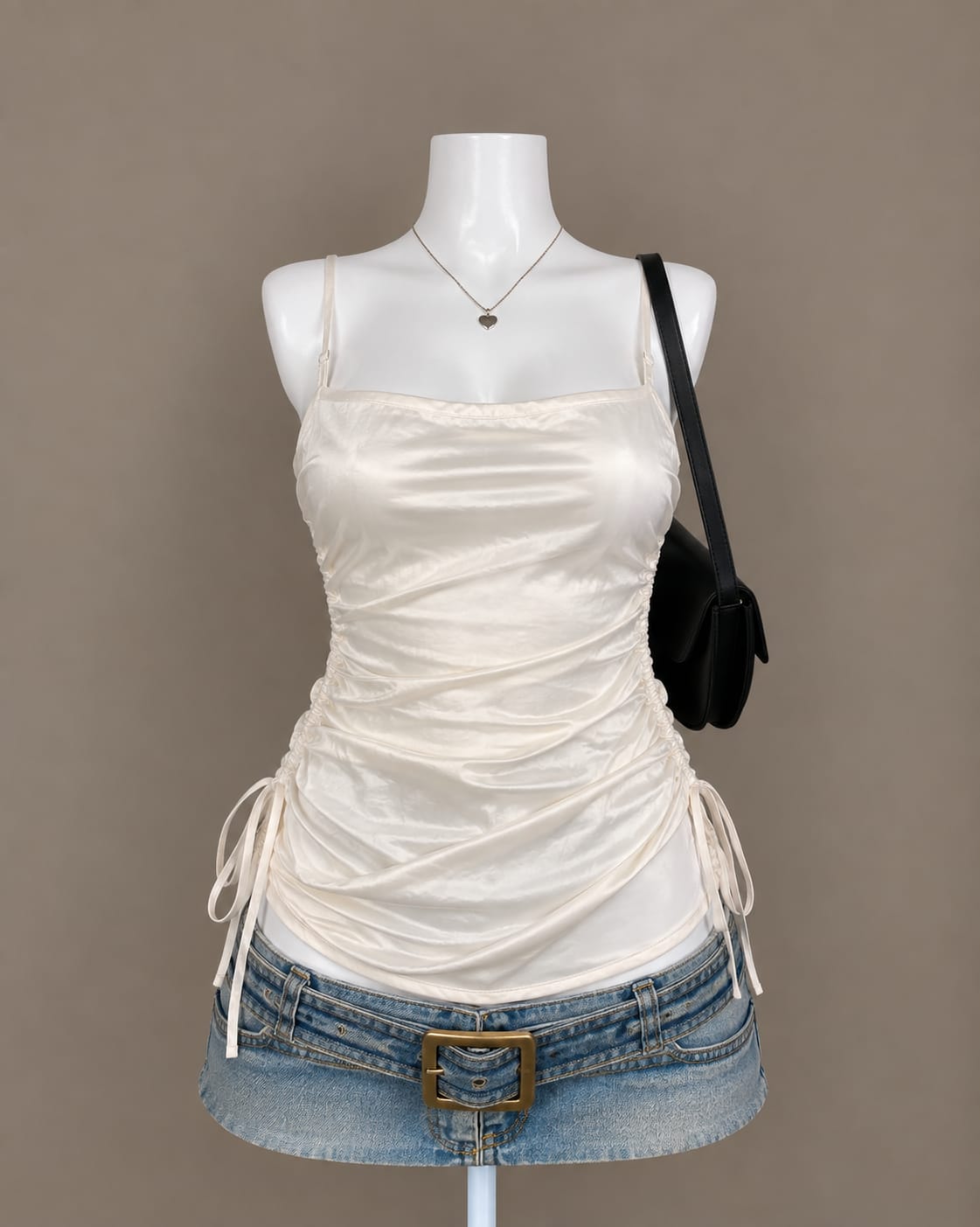 White Ruched Top
