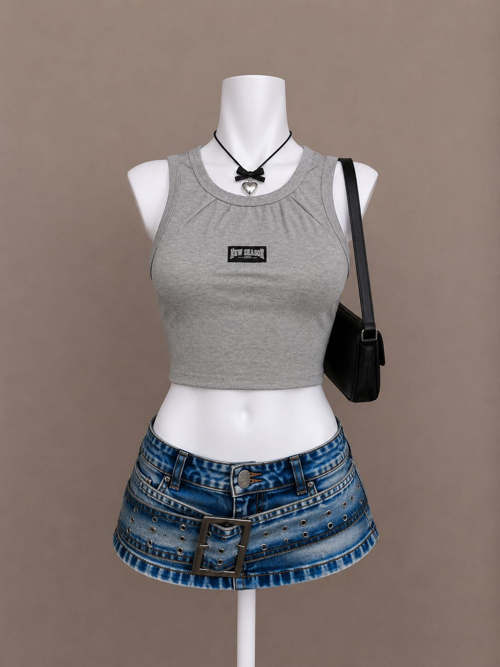 Gray Crop Tank