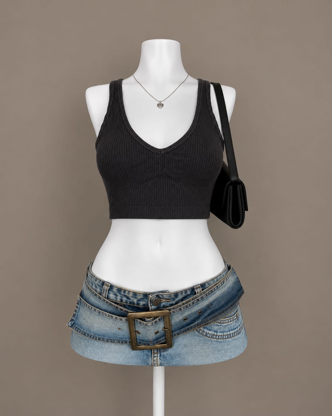 Charcoal Crop Top