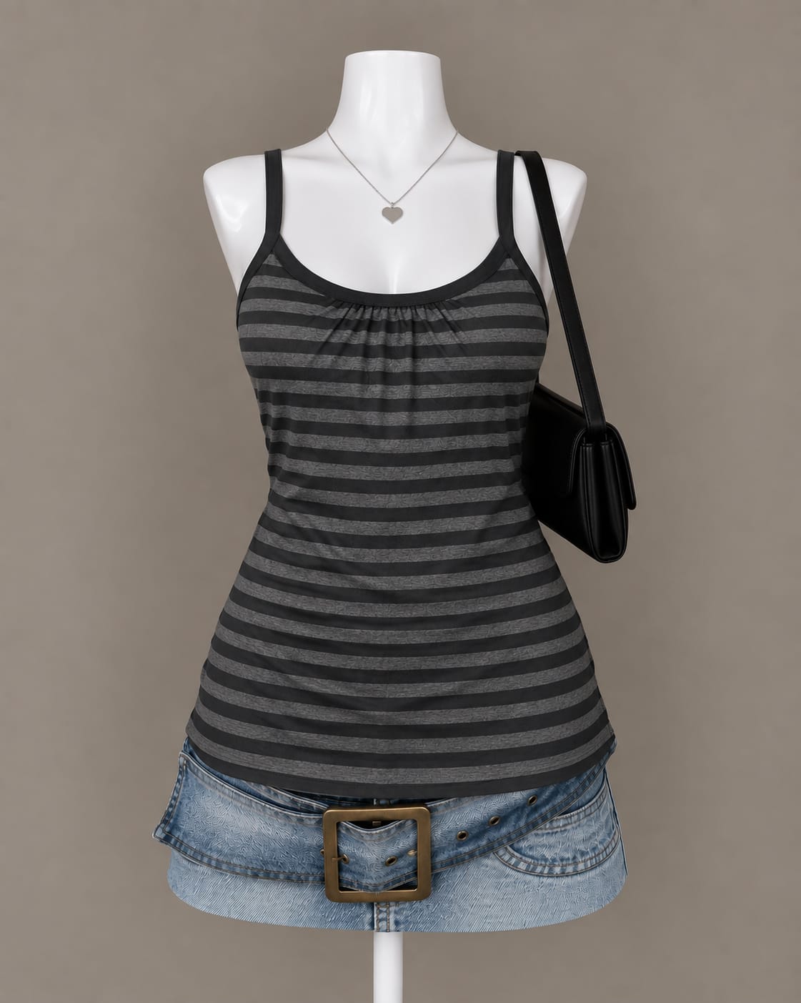 Black Striped Tank Top
