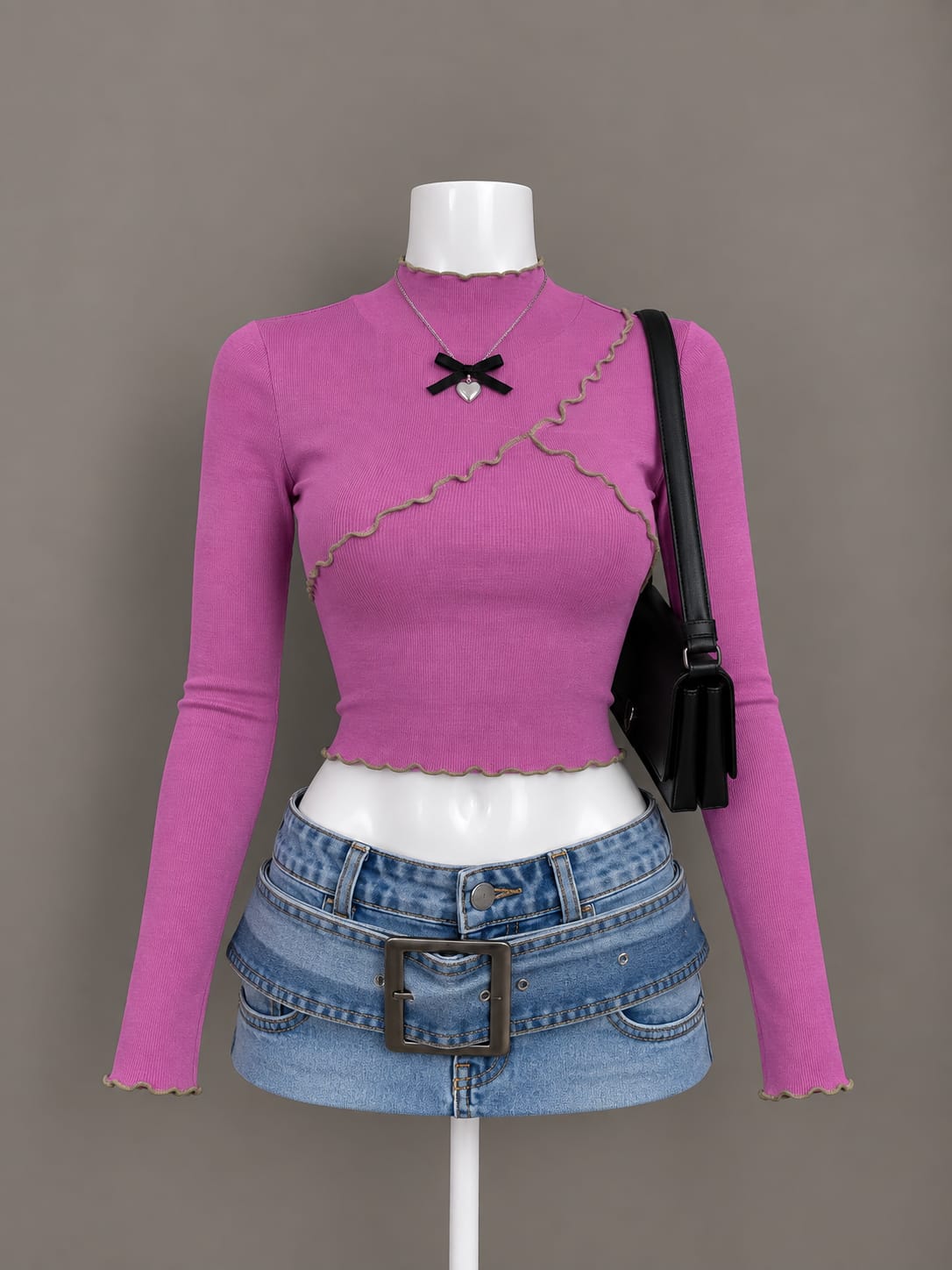 Magenta Crop Top