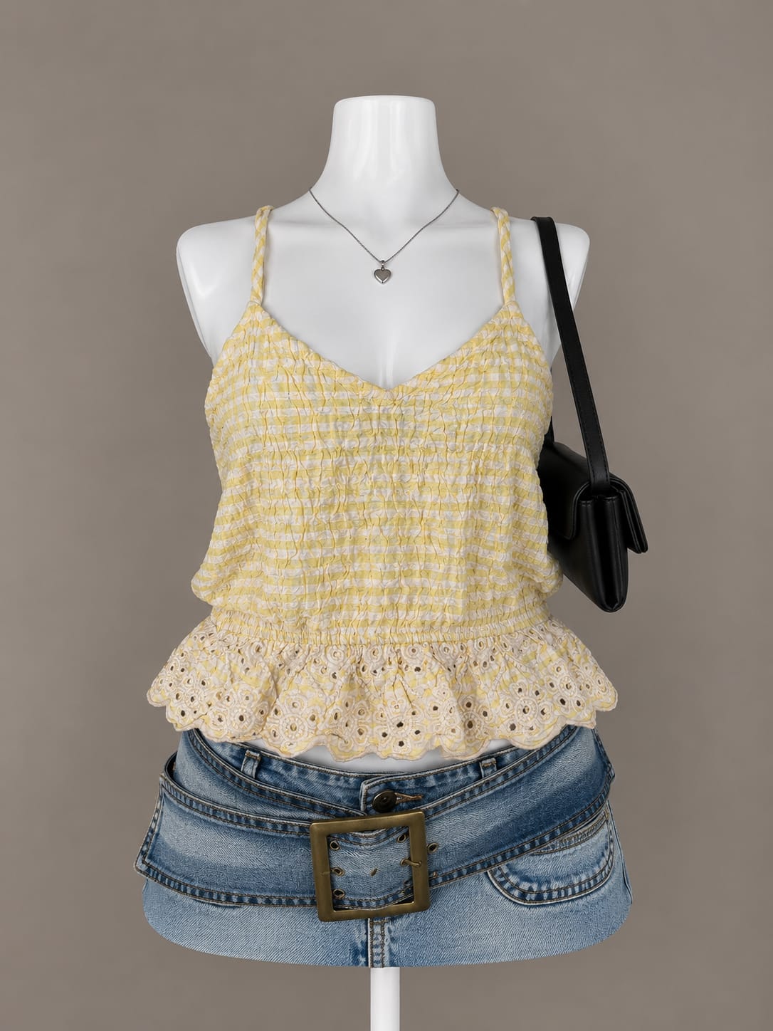 Yellow Gingham Top