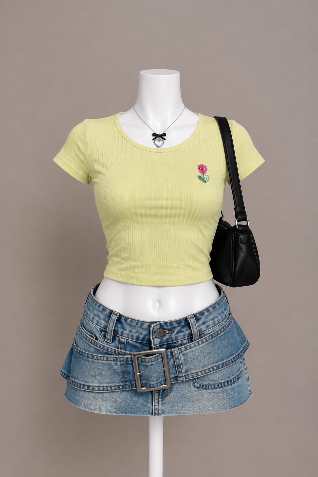 Light Yellow Crop Top