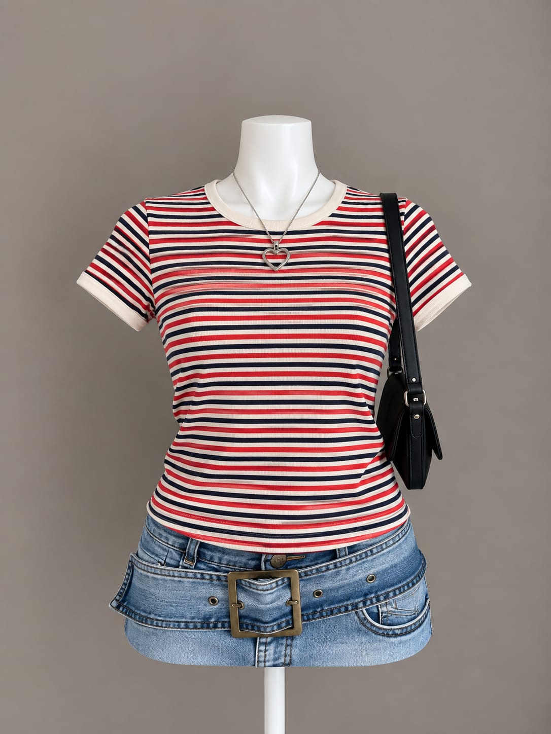 Red Navy Striped T-Shirt
