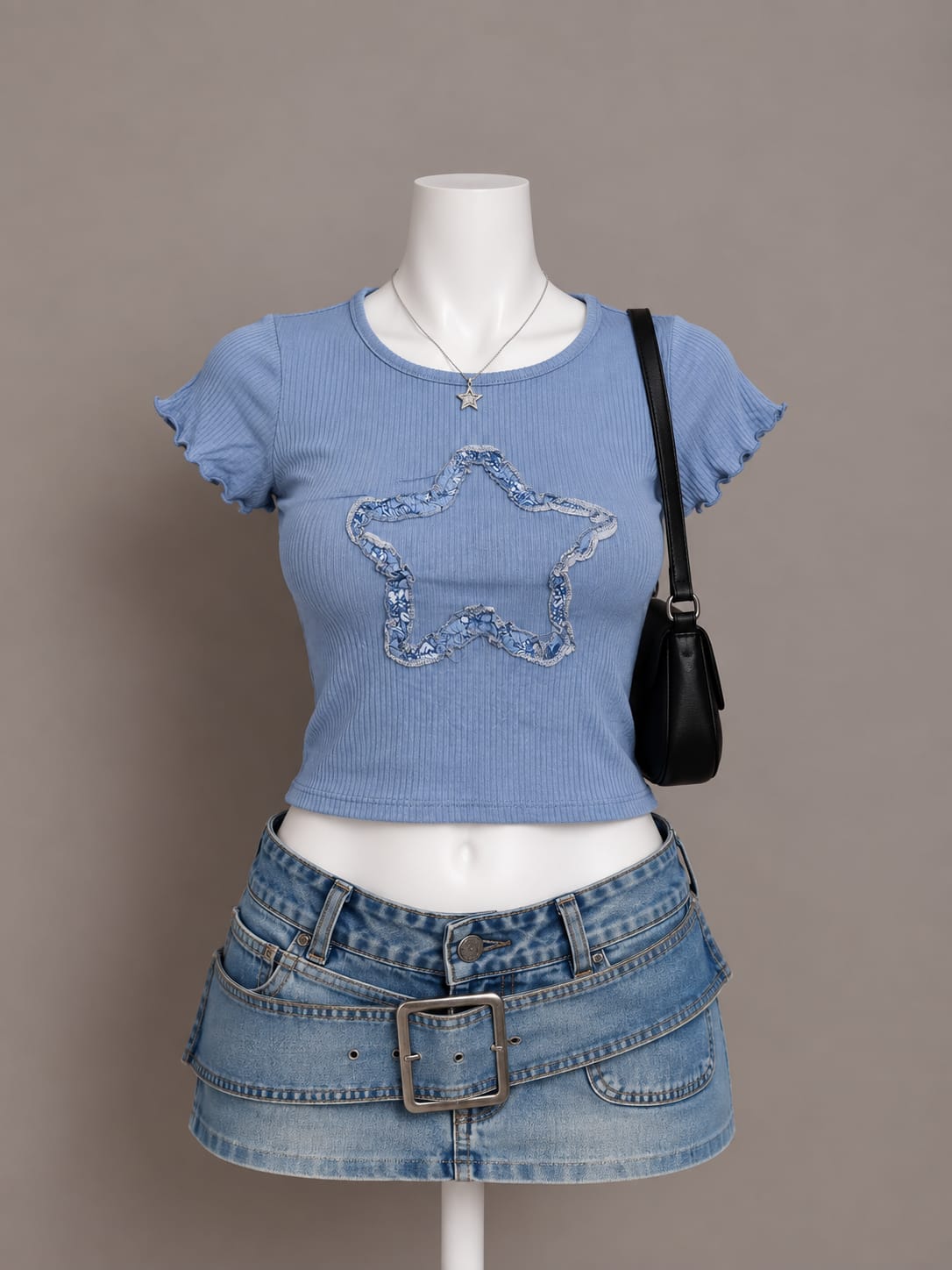 Blue Crop Top