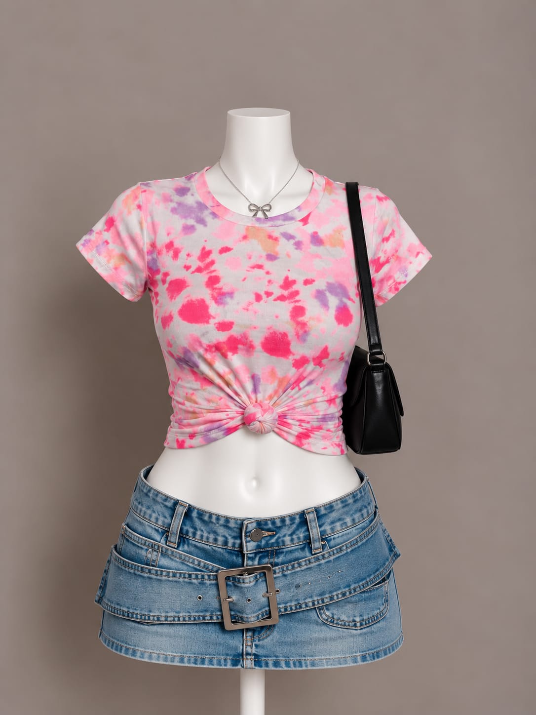 Pink Tie Dye Crop Top