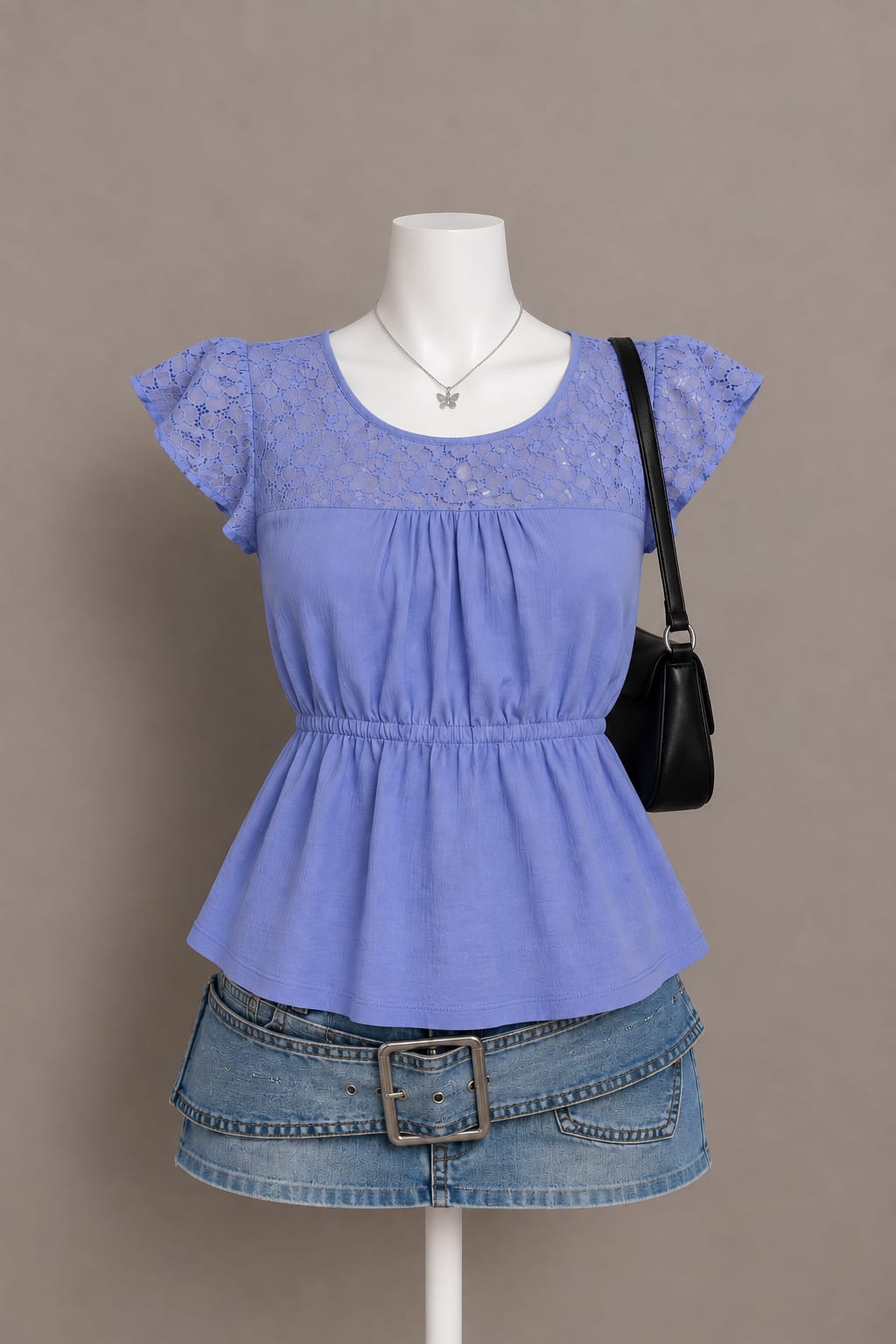 Periwinkle Peplum Top