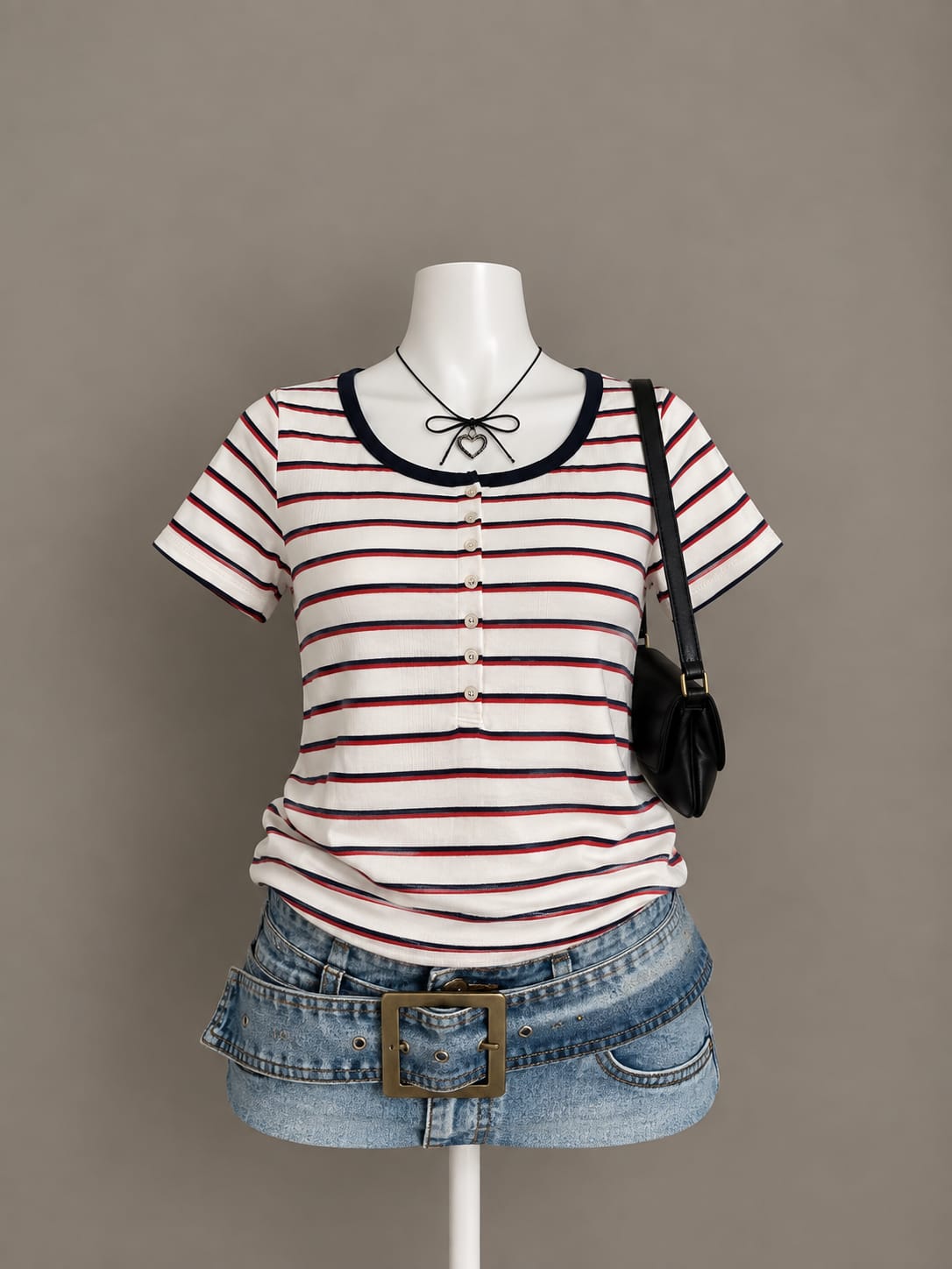 White Striped Top