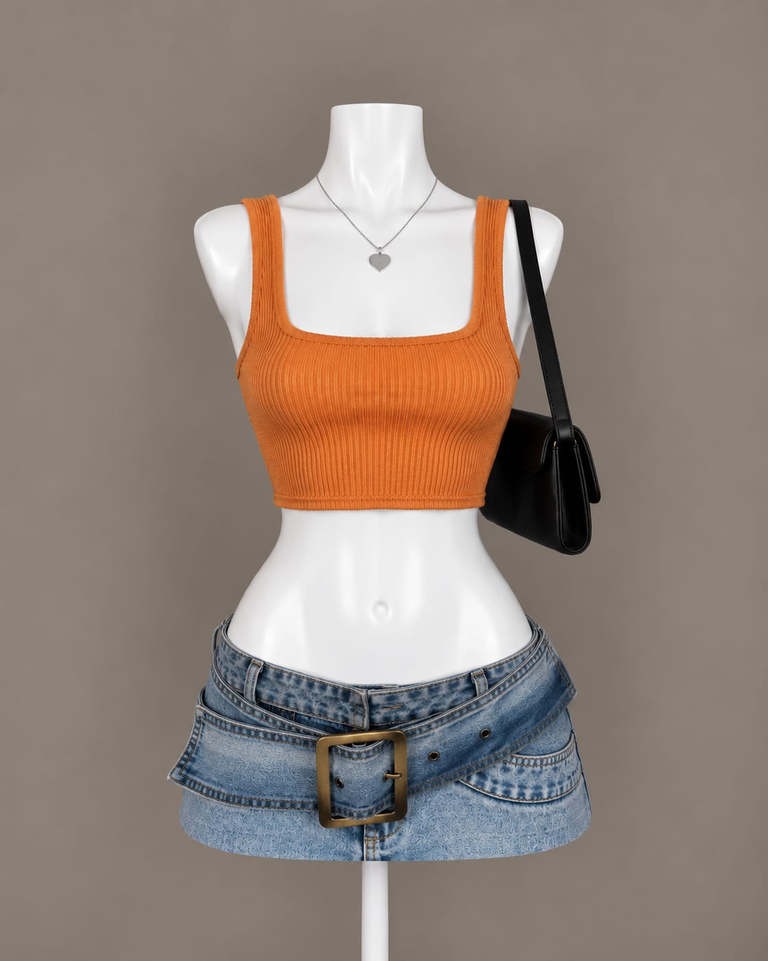 Orange Crop Tank Top