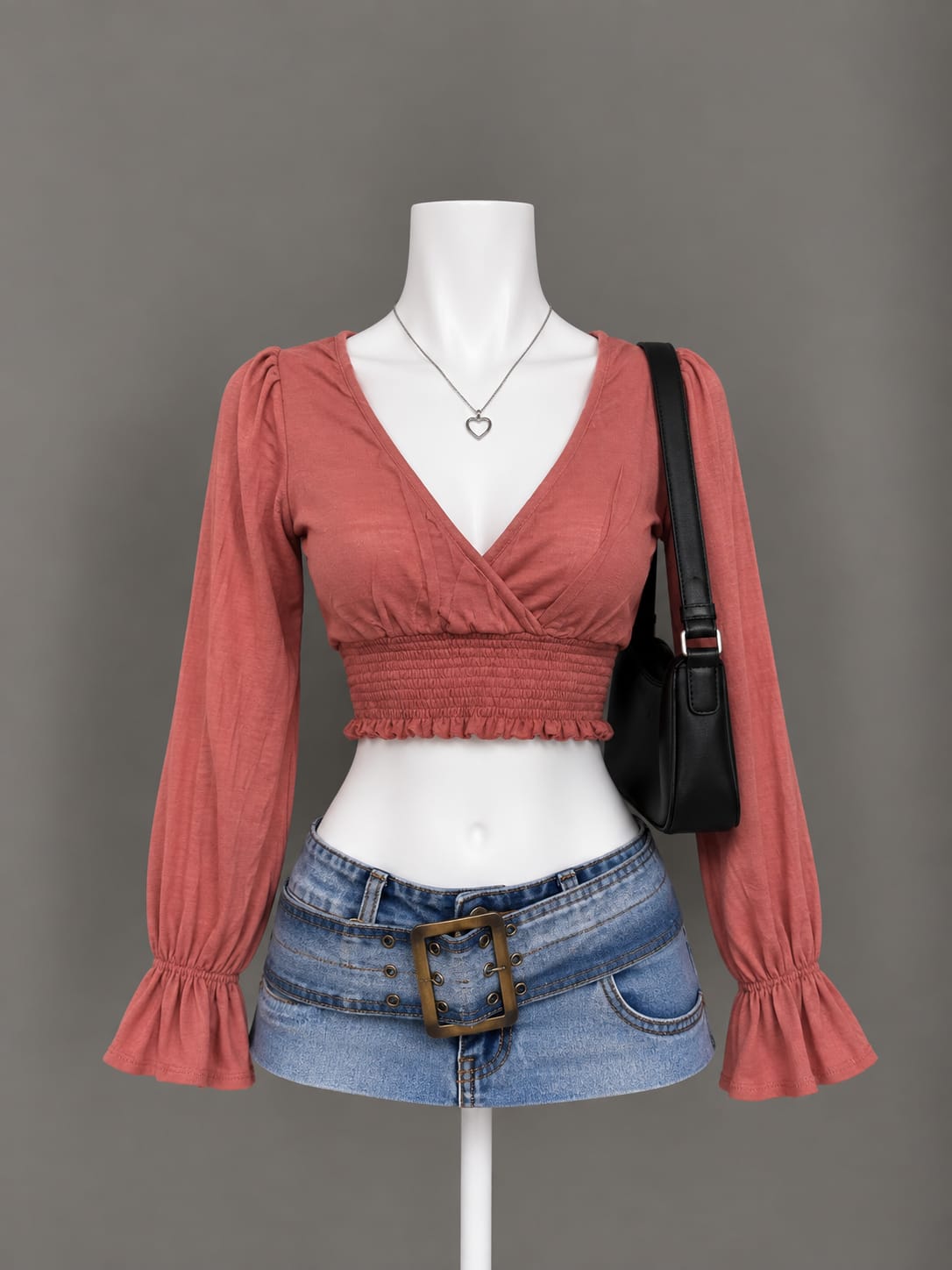 Coral Crop Top