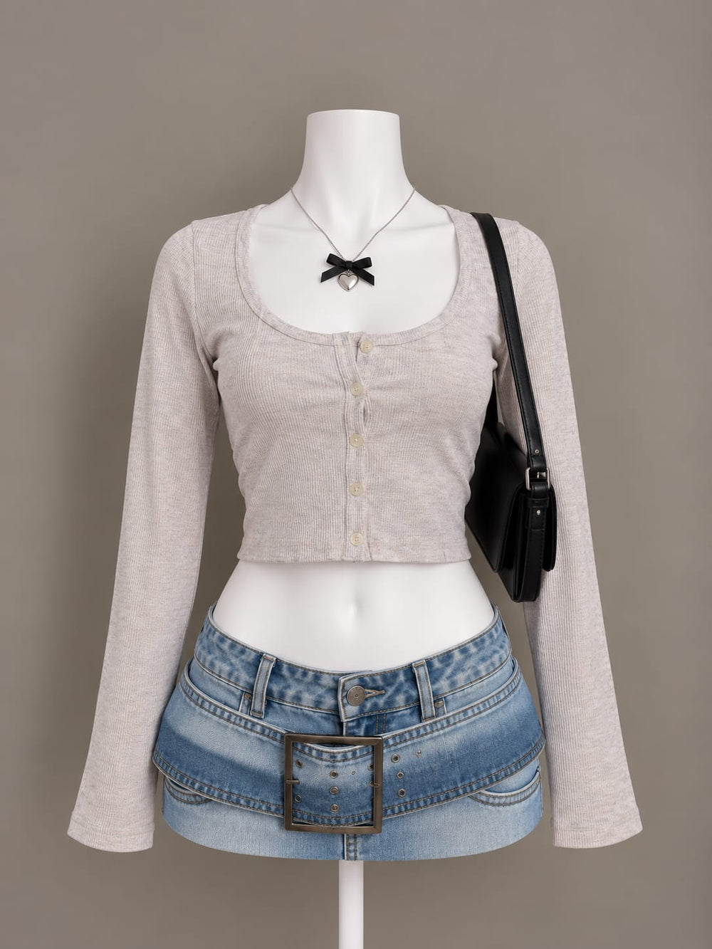 Light Gray Crop Top
